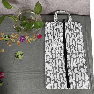 Versatile Custom Gray Storage Bag for Electronic Devices Lightweight and Waterproof