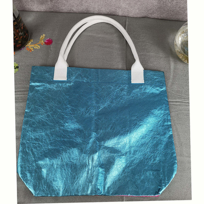 Single Handle Fashion Style Kraft Paper Household Storage Bag Tote Bag Large Capacity