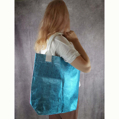 Single Handle Fashion Style Kraft Paper Household Storage Bag Tote Bag Large Capacity