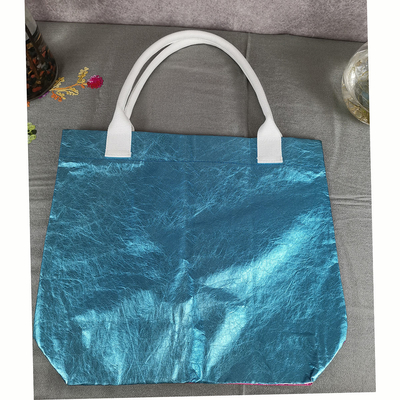 Large Capacity Bright Leather Women Bags Handbag for Professional in Blue and Rose Red