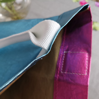 Large Capacity Bright Leather Women Bags Handbag for Professional in Blue and Rose Red