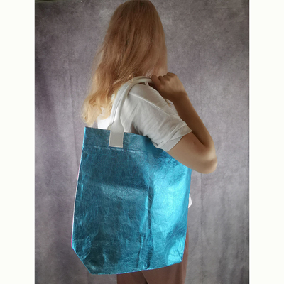 Large Capacity Bright Leather Women Bags Handbag for Professional in Blue and Rose Red