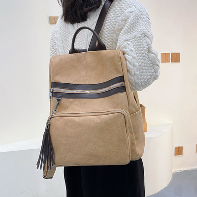 2023 Waterproof Environmental Friendly Kraft Paper Bange Backpack for Casual and Work