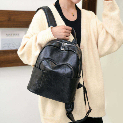 Unisex PU Leather Travel Backpack for Girls Waterproof and Environmentally Friendly