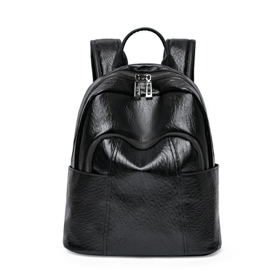 Experience Comfort and Durability with Unisex Trapezoid PU Leather Mini Backpack