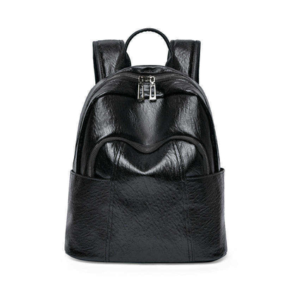 Experience Comfort and Durability with Unisex Trapezoid PU Leather Mini Backpack