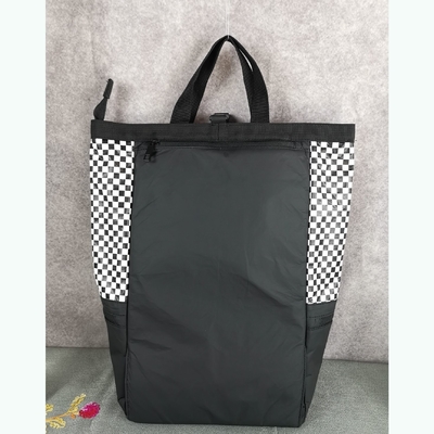 Lightweight Waterproof Drawstring Logo Custom Men Leather Laptop Backpack with Zipper