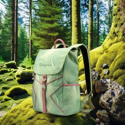 Waterproof Nylon Travel Backpack with Double Front Pockets and Zipper Closure Portable