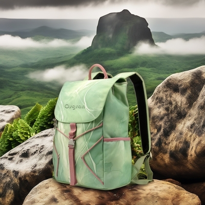 Waterproof Nylon Travel Backpack with Double Front Pockets and Zipper Closure Portable