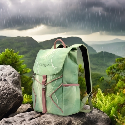 Waterproof Nylon Travel Backpack with Double Front Pockets and Zipper Closure Portable
