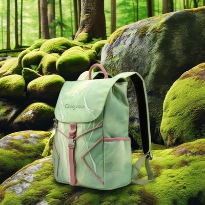 Waterproof Nylon Travel Backpack with Double Front Pockets and Zipper Closure Portable