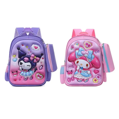 custom 2024 3D Sanrio Cartoon Printing Kindergarten bagpack Student Rucksack Waterproof children mymelody Backbag for Kids School Backpack