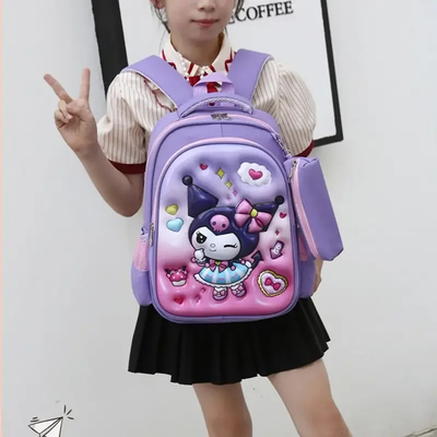 custom 2024 3D Sanrio Cartoon Printing Kindergarten bagpack Student Rucksack Waterproof children mymelody Backbag for Kids School Backpack