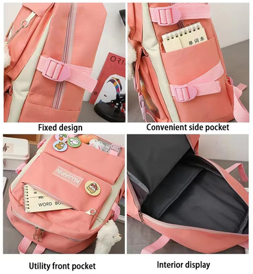 Wholesale Cute 4pcs/Set Primary School Bag Girls Harajuku Kawaii Student Bookbag Teenage Handbag Large Capacity Student Rucksack Girls School Backpack Set