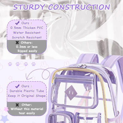 Wholesale Clear Travel Backpack For School Superior PVC Transparent Bookbag For Girls Boys Through School Backpack for men womens Student Backpack