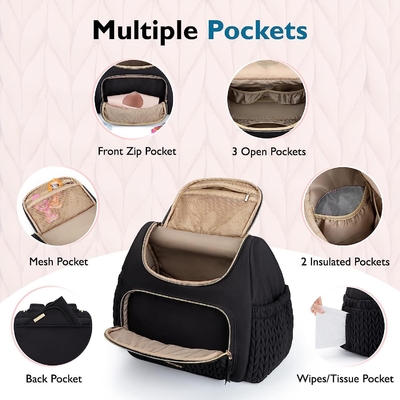 Wholesale Baby Diaper Bag Small Diaper Backpack Stylish Travel Mini Maternity Daypack mommy bag for women Casual Tote Bag