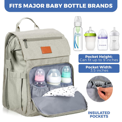 Custom Baby Diaper Bag with Changing Pad Large Travel Bags Newborn Baby Essentials Pack Momy Backpack Casual Womens Backpack