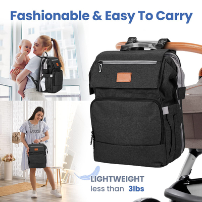 Custom Baby Diaper Bag with Changing Pad Large Travel Bags Newborn Baby Essentials Pack Momy Backpack Casual Womens Backpack