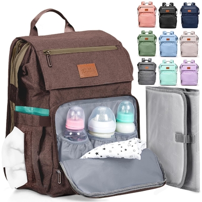 Custom Baby Diaper Bag with Changing Pad Large Travel Bags Newborn Baby Essentials Pack Momy Backpack Casual Womens Backpack