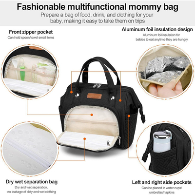 Custom Baby Diaper Bag Backpack Small Maternity Handbag Waterproof Multifunction Travel Backpack Stylish Mini Ladies Tote Bags