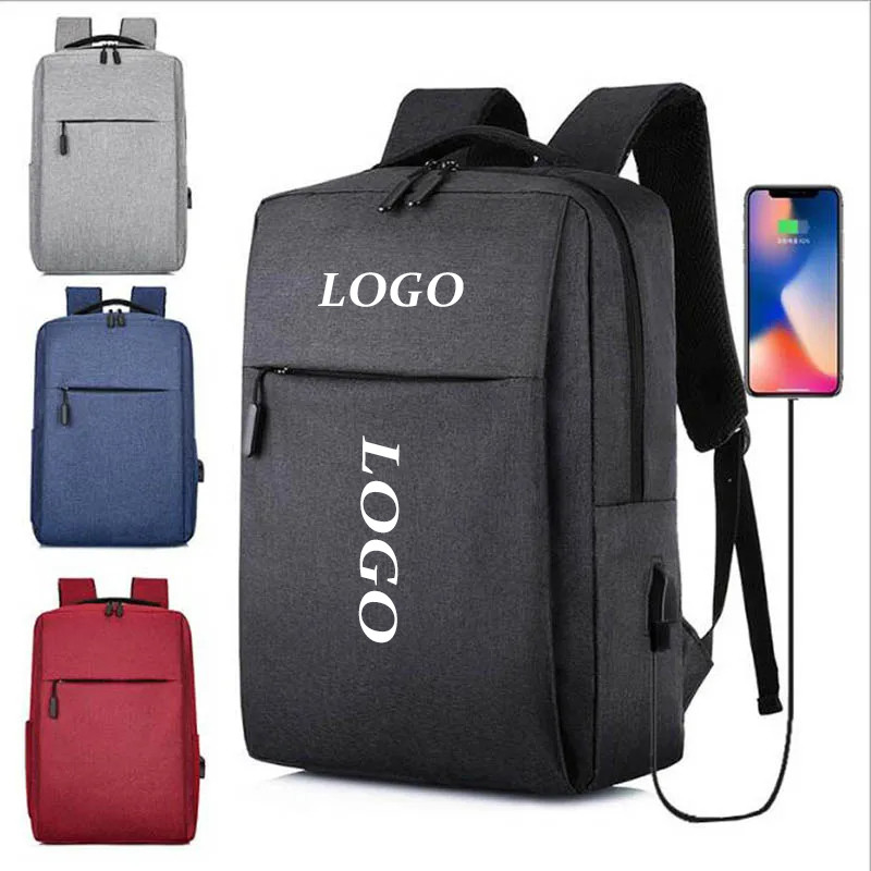 Custom LOGO Laptop Backpack for mens Business sac a dos Waterproof Oxford mochilas School Student Backpack with USB