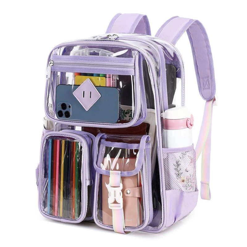 Wholesale Clear Travel Backpack For School Superior PVC Transparent Bookbag For Girls Boys Through School Backpack for men womens Student Backpack